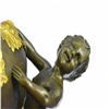 Image 6 : Handcrafted Marble Base Vase Nude Boy Bronze Sculpture