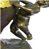Image 8 : Handcrafted Marble Base Vase Nude Boy Bronze Sculpture