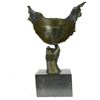 Image 7 : Abstract Girl Hush Up Bronze Sculpture