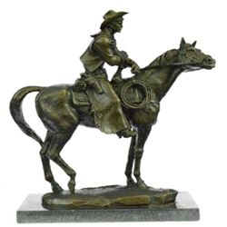 Cowboy on Horse Bronze Sculpture