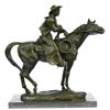 Image 1 : Cowboy on Horse Bronze Sculpture