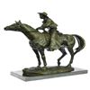 Image 6 : Cowboy on Horse Bronze Sculpture