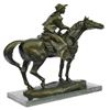 Image 9 : Cowboy on Horse Bronze Sculpture