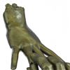 Image 2 : Modern Two Hands Bronze Sculpture on Marble Bast Figure