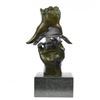 Image 6 : Modern Two Hands Bronze Sculpture on Marble Bast Figure