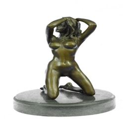 Naked Beautiful Girl Bronze Sculpture