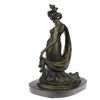 Image 2 : 1920 Style Girl Holding a Mask Bronze Sculpture