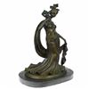 Image 5 : 1920 Style Girl Holding a Mask Bronze Sculpture