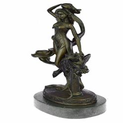 Victorian Mythology Bird Bronze Candlestick Sculpture