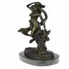 Image 1 : Victorian Mythology Bird Bronze Candlestick Sculpture