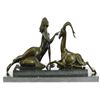 Image 1 : Nude Female with Goat Bronze Sculpture