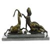 Image 7 : Nude Female with Goat Bronze Sculpture
