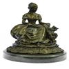 Image 2 : Victorian Lady with Dog Bronze Figurine