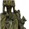 Image 7 : Victorian Lady with Dog Bronze Figurine