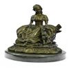 Image 8 : Victorian Lady with Dog Bronze Figurine
