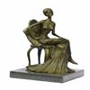 Image 1 : A Maiden Sitting on A Chair Bronze Sculpture