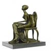 Image 5 : A Maiden Sitting on A Chair Bronze Sculpture