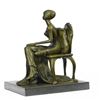 Image 9 : A Maiden Sitting on A Chair Bronze Sculpture