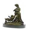 Image 1 : French Early to Mid Century Group of Mother and Child Bronze Figurine