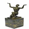 Image 1 : Nude Naked Male Bronze Sculpture on Marble Base Statue