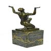 Image 4 : Nude Naked Male Bronze Sculpture on Marble Base Statue