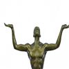 Image 6 : Nude Naked Male Bronze Sculpture on Marble Base Statue
