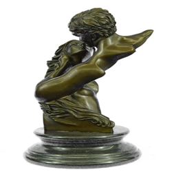 Nude Couple Kissing Bronze Sculpture