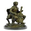 Image 2 : Man playing Music With Musical Instruments Cello Player Bronze Sculpture