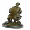Image 4 : Man playing Music With Musical Instruments Cello Player Bronze Sculpture