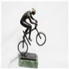 Image 5 : Cyclist Olympic Trophy Bronze Sculpture on Marble Base Figurine
