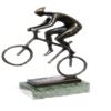 Image 6 : Cyclist Olympic Trophy Bronze Sculpture on Marble Base Figurine