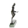 Image 3 : Passing Hockey Player Bronze Statue on Marble Base Sculpture