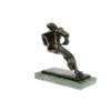 Image 4 : Passing Hockey Player Bronze Statue on Marble Base Sculpture