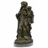 Image 1 : Blessed Mother Mary holds baby Jesus Bronze Sculpture