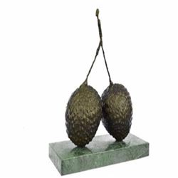 Strawberry and Walking Man Bronze Sculpture