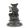 Image 1 : Cat with Baby Telling Stories Bronze Sculpture
