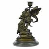 Image 4 : Eros and Psyche Romantic Candle Holder Bronze Sculpture