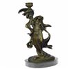 Image 1 : Dragon Lady Candle Holder Bronze Sculpture