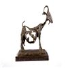 Image 1 : Stunning Farm Animal Goat Bronze Sculpture on Marble Base Statue