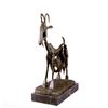 Image 3 : Stunning Farm Animal Goat Bronze Sculpture on Marble Base Statue