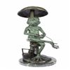 Image 1 : Frog Fishing Bronze Sculpture