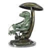 Image 2 : Frog Fishing Bronze Sculpture