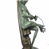 Image 7 : Frog Fishing Bronze Sculpture