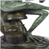 Image 8 : Frog Fishing Bronze Sculpture