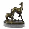 Image 3 : Two Greyhounds Playing Argente And Dore Bronze Statue