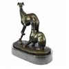 Image 5 : Two Greyhounds Playing Argente And Dore Bronze Statue