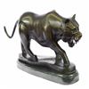 Image 2 : Tiger Bronze Sculpture on Marble Base Figurine
