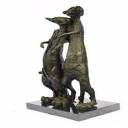 Meerkat and Baby Genuine Bronze Sculpture