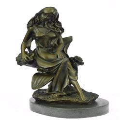 Sexy Nymph in Tulip Garden Bronze Sculpture