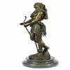 Image 1 : God Apollo Nude Young Man Hunter Bow Arrow Bronze Sculpture